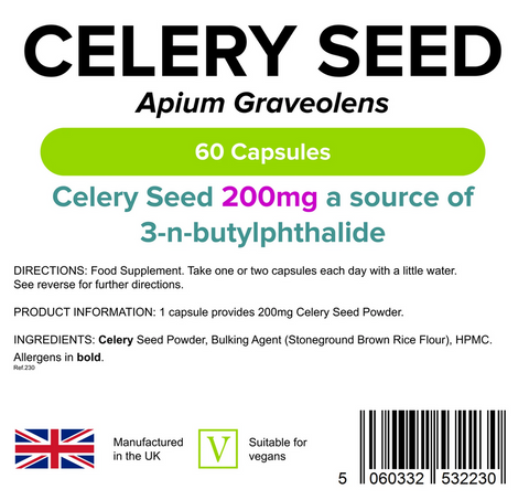 Celery Seed 200mg x 60 Tablets Lindens - back.png