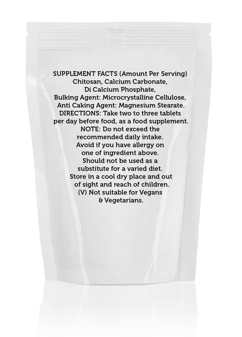 Chitosan 400mg and Calcium 230mg Tablets