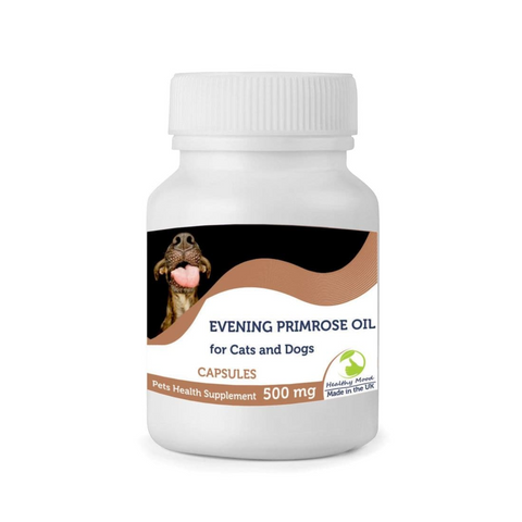 Evening Primrose Oil 500mg for Cats and Dogs Pets Capsules