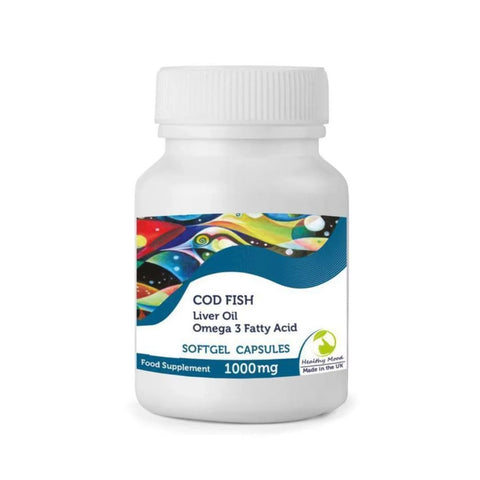 Cod Liver Oil 1000mg with Vitamin A and Vitamin D3 Capsules