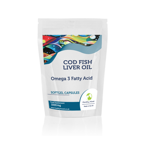 Cod Liver Oil 1000mg with Vitamin A and Vitamin D3 Capsules
