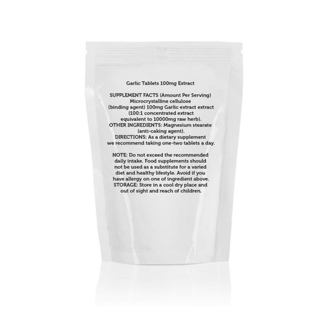 Garlic Tablets 100mg Extract as 10000mg