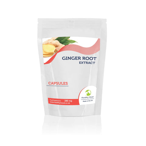 GINGER ROOT Herb Extract 280mg Capsules