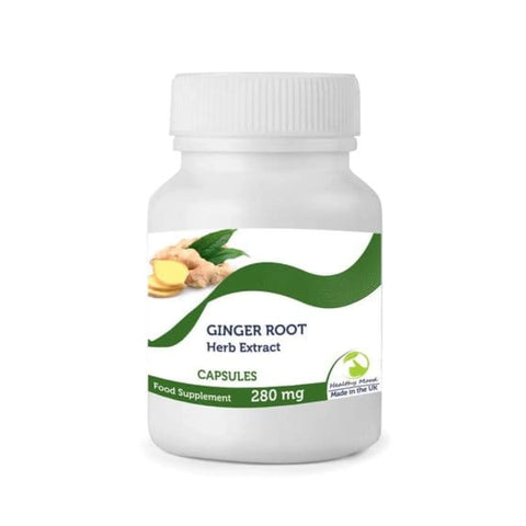 GINGER ROOT Herb Extract 280mg Capsules