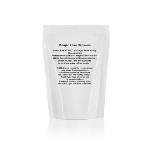 Konjac Fibre 500mg Glucomannan Capsules