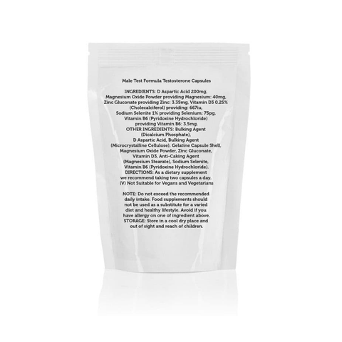 Male Test Formula Testosterone D Aspartic Acid Capsules
