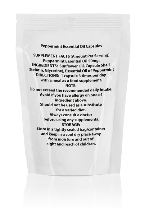 Peppermint Essential Oil 50mg Capsules