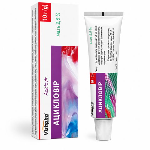 Acyclovir Vishpha 2.5% Ointment 10 g