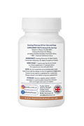 Supplement bottle with label on a white background