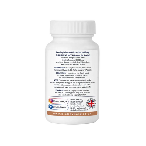 Supplement bottle with label on a white background