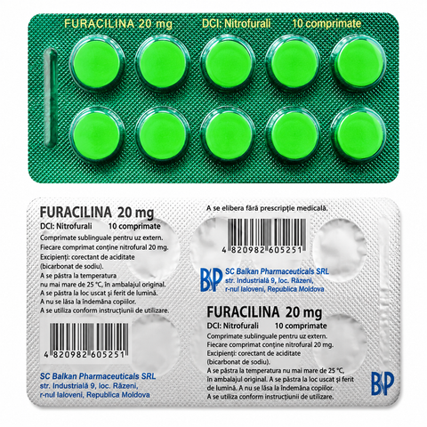 Furacilin 20mg 10 Tablets BP