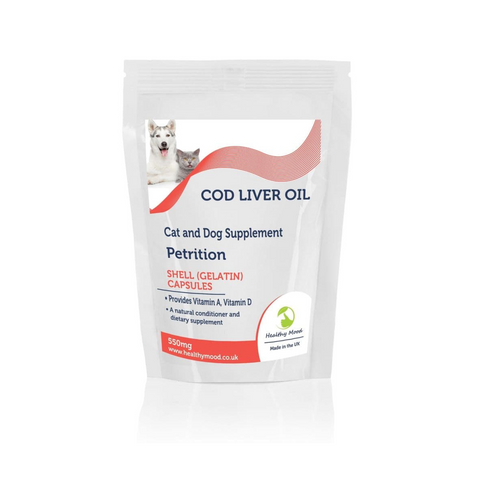 Cod Liver Oil Pets Vitamins 550mg Capsules