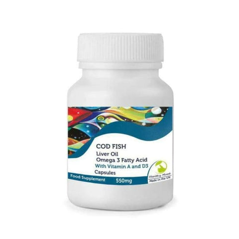 Cod Liver 550mg With Vitamin A and D3 Capsules